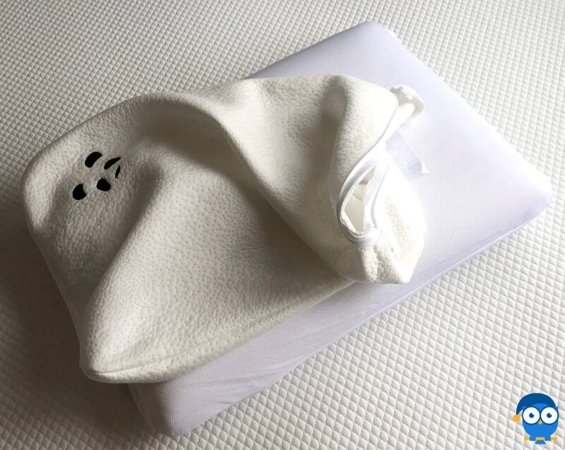 Panda Kids pillow cover removed from pillow